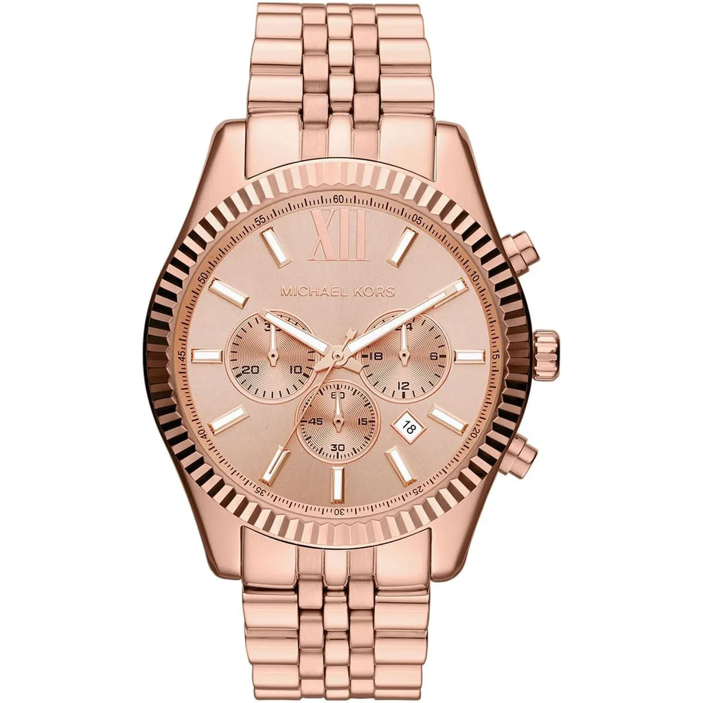 Michael Kors MK8319 Men’s Rose Gold Dial Rose Gold Stainless Steel Lexington Chronograph Watch