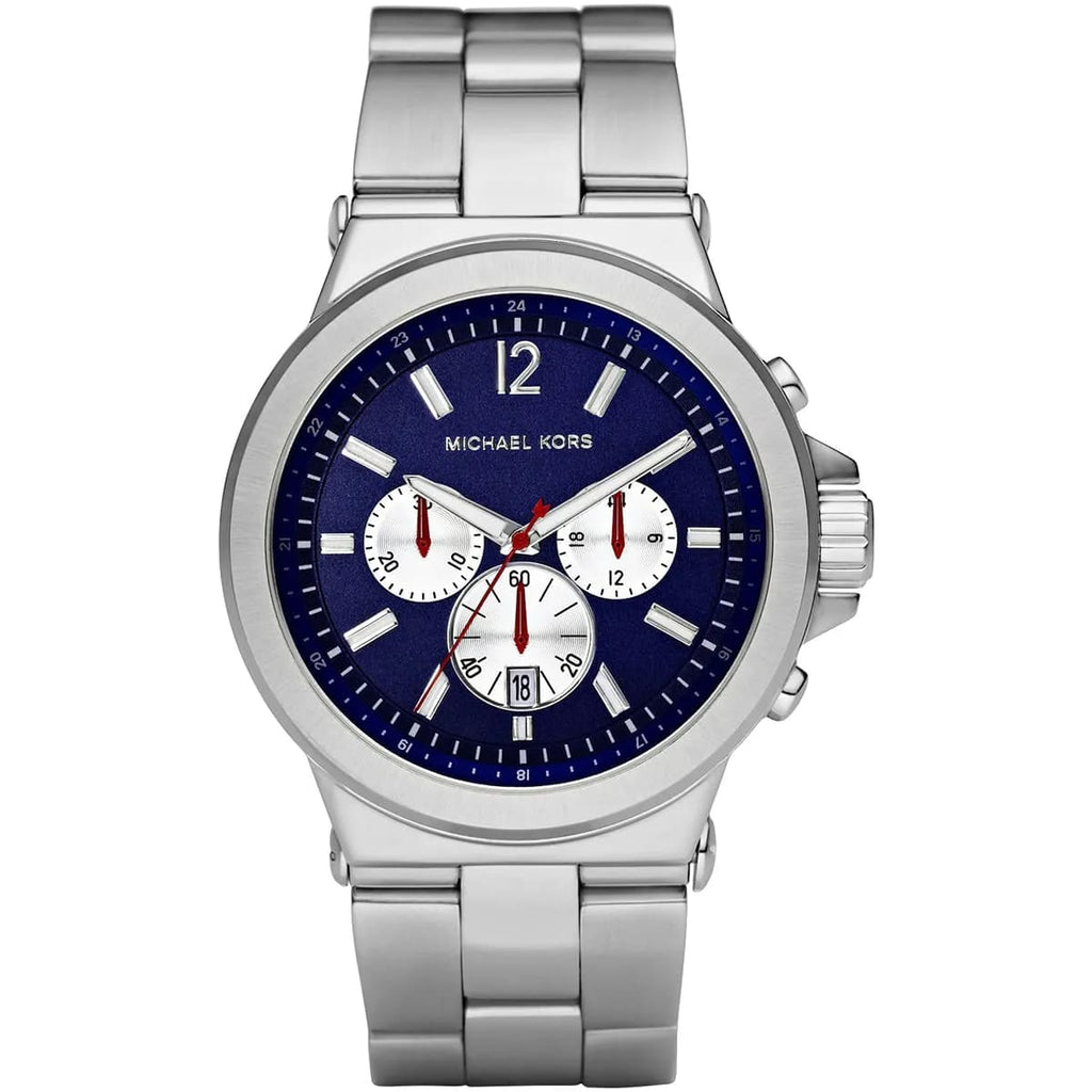 Michael Kors MK8171 Men’s Blue Dial Silver Stainless Steel Dylan Chronograph Watch