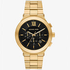 Michael Kors MK9220 Men’s Black Dial Gold Stainless Steel Billie Chronograph Watch