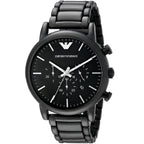 Emporio Armani AR1895 Men’s Black Dial Stainless Steel Luigi Chronograph Watch