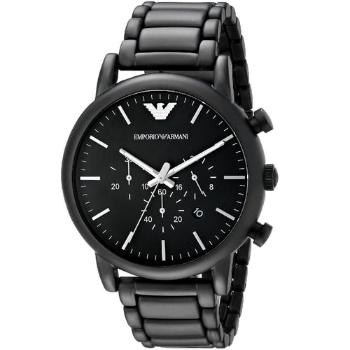 Emporio Armani AR1895 Men’s Black Dial Stainless Steel Luigi Chronograph Watch