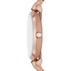 Emporio Armani AR11446 Women’s Silver Crystal Dial Rose Gold Gianni T-Bar Watch
