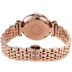 Emporio Armani AR11446 Women’s Silver Crystal Dial Rose Gold Gianni T-Bar Watch