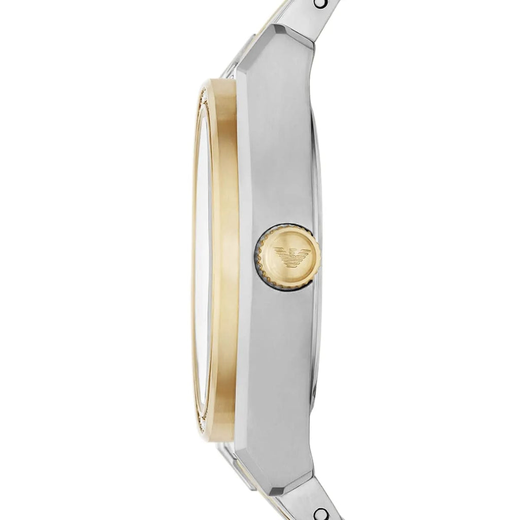 Emporio Armani AR11559 Women’s Mother of Pearl Dial Two-Tone Stainless Steel Federica Watch