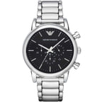 Emporio Armani AR1894 Men’s Black Dial Stainless Steel Luigi Chronograph Watch