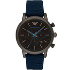 Emporio Armani AR11023 Men’s Black Dial Blue Silicone Strap Chronograph Watch
