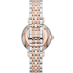 Emporio Armani Gianni T-Bar AR11537 Women's Two-Tone Crystal Encrusted Dial Luxury Watch