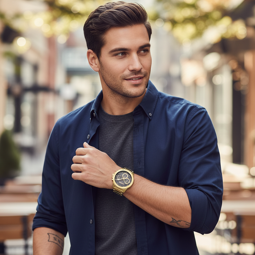Tommy Hilfiger Harley 1791891 Multi-Function Grey Dial Men's Gold-Tone Watch