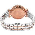 Emporio Armani AR11293 Women’s Crystal Dial Two-Tone Silver Rose Gold Stainless Steel Gianni T-Bar Watch