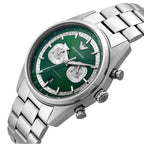 Emporio Armani Racer AR11637 Silver-Tone Green Dial Metal Men's Watch