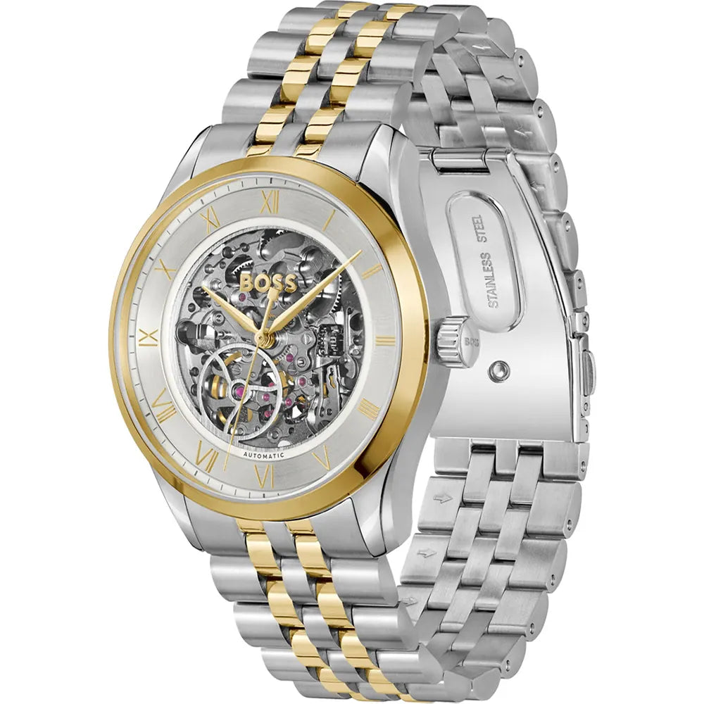 Emporio Armani Antonio AR60092 Two-Tone Automatic Skeleton Men's Watch
