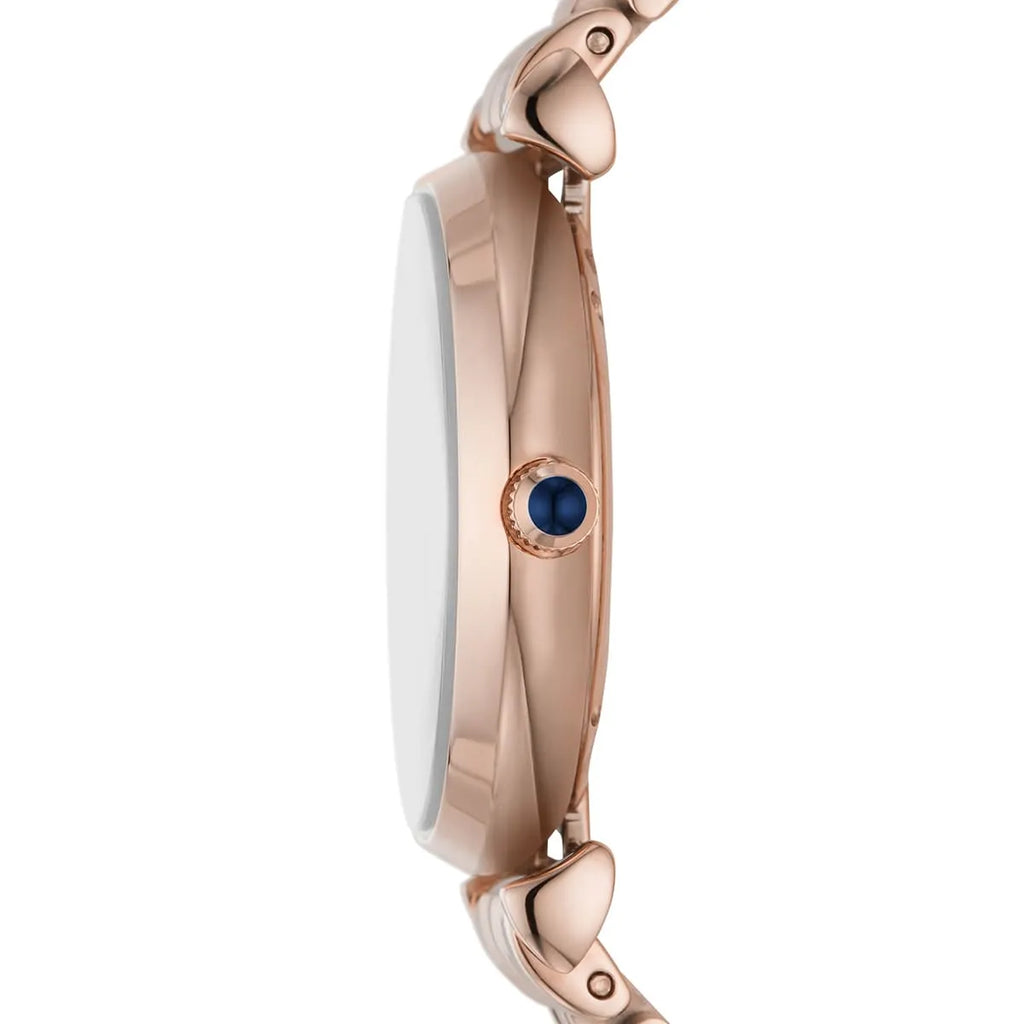 Emporio Armani Gianni T-Bar AR11423 Rose Gold & Navy Crystal Ladies Watch