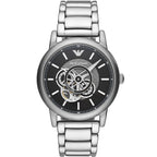 Emporio Armani Luigi AR60021 Meccanico Automatic Open-Heart Black Dial Watch