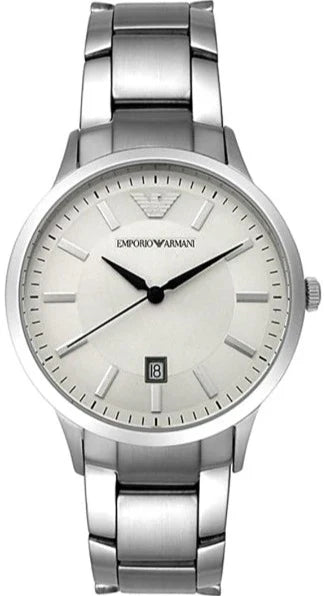 Emporio Armani Renato AR2431 Silver Sunray Dial Steel Watch
