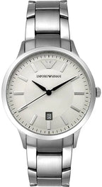 Emporio Armani Renato AR2431 Silver Sunray Dial Steel Watch