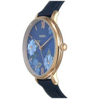 Fossil Carlie Mini ES4673 Floral Navy Leather Watch