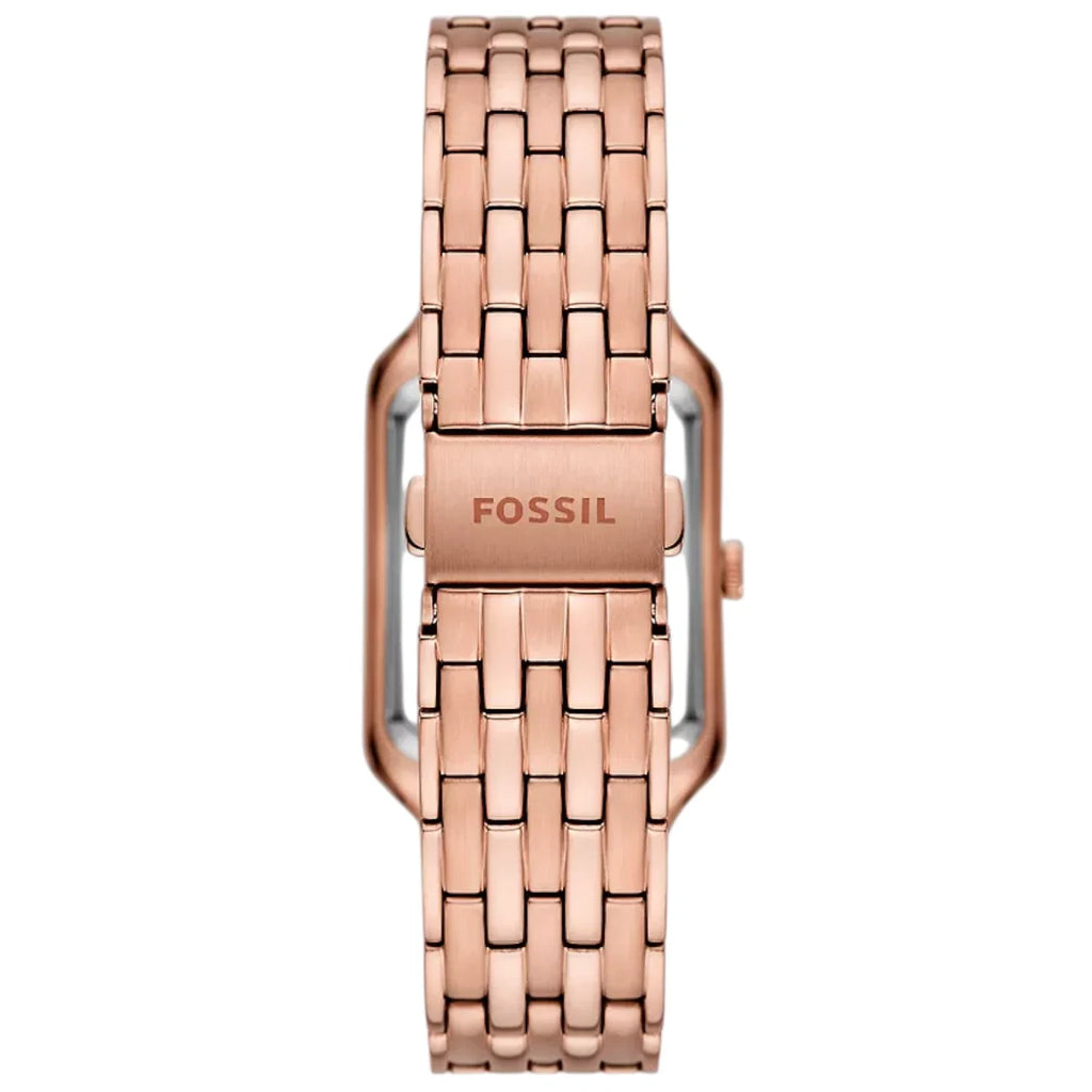 Fossil Raquel ES5323 Three-Hand Brown Mother of Pearl Rose Gold-Tone Stainless Steel Women's Watch