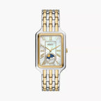 Fossil Raquel ES5399 Sun & Moon Mother of Pearl Two-Tone Stainless Steel Women's Watch