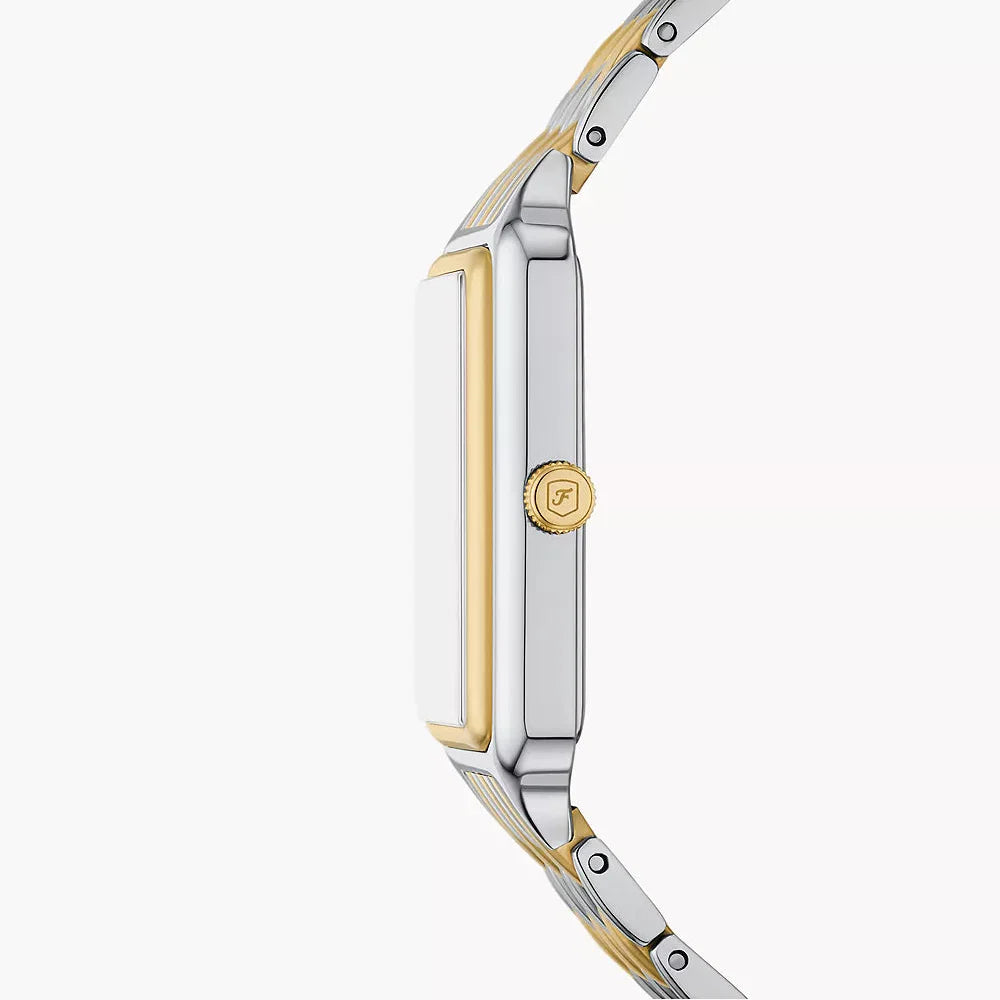 Fossil Raquel ES5399 Sun & Moon Mother of Pearl Two-Tone Stainless Steel Women's Watch