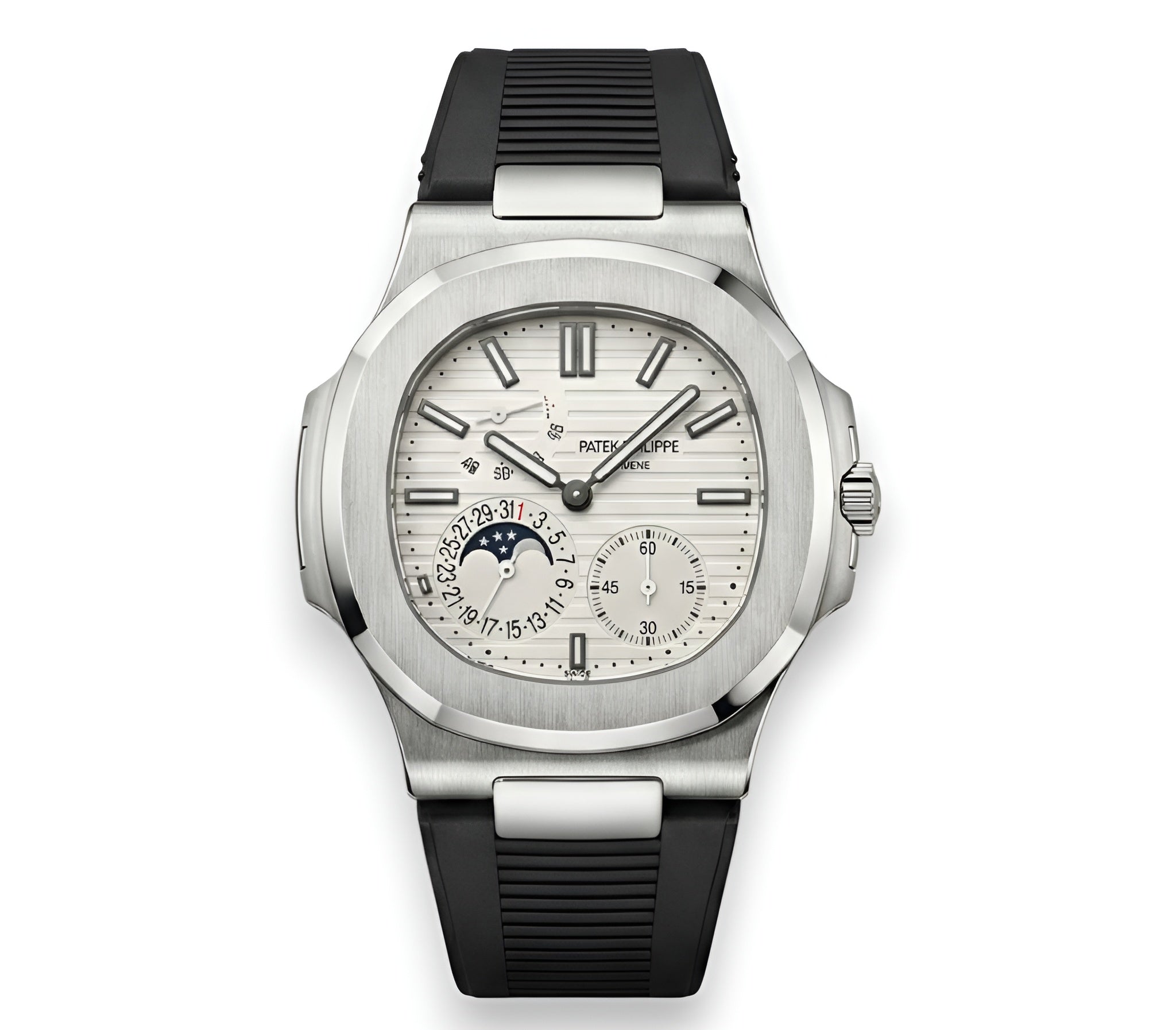 Patek Philippe Nautilus watch silver-white dial