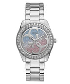 Guess G Twist W1201L1 Silver Stainless Steel Multicolor Glitter Dial Watch