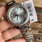 Guess Sparkler GW0111L1 Silver Crystal Baguette Ladies Watch
