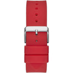 Guess Phoenix GW0203G4 Black Case Skeleton Dial Red Rubber Strap Watch