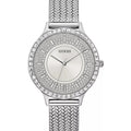 Guess Dress GW0402L1 Silver Mesh Crystal Ladies Watch
