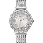 Guess Dress GW0402L1 Silver Mesh Crystal Ladies Watch