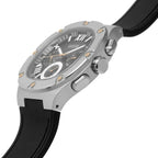 Guess Headline GW0571G1 Silver Case Black Dial Black Rubber Strap Men's Watch