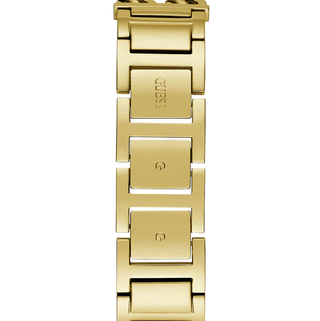 Guess GW0668L2 Gold Tone Rectangular Crystal Bracelet Watch