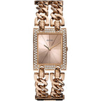 Guess Mod Heavy Metal W0072L3 Rose Gold Chain Bracelet Rectangular Watch