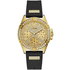 Guess Lady Frontier W1160L1 Gold & Black Rubber Watch