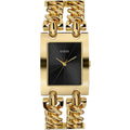Guess Mod Heavy Metal U1117L5 Gold Tone Chain Bracelet Black Dial Watch