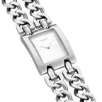 Guess Mod Heavy Metal W1117L1 Silver Tone Chain Bracelet Rectangular Watch