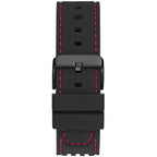 Guess Phoenix GW0499G4 Red Transparent Case Black Silicone Multifunction Watch