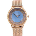 Guess Willow W0836L1 Rose Gold Woven Mesh Glitz Dial Women's Watch
