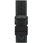 Guess Odyssey W1108G5 Men's Black Case Blue Accents Rubber Watch