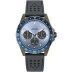 Guess Odyssey W1108G6 Gunmetal Case Sky Blue Dial Grey Rubber Watch