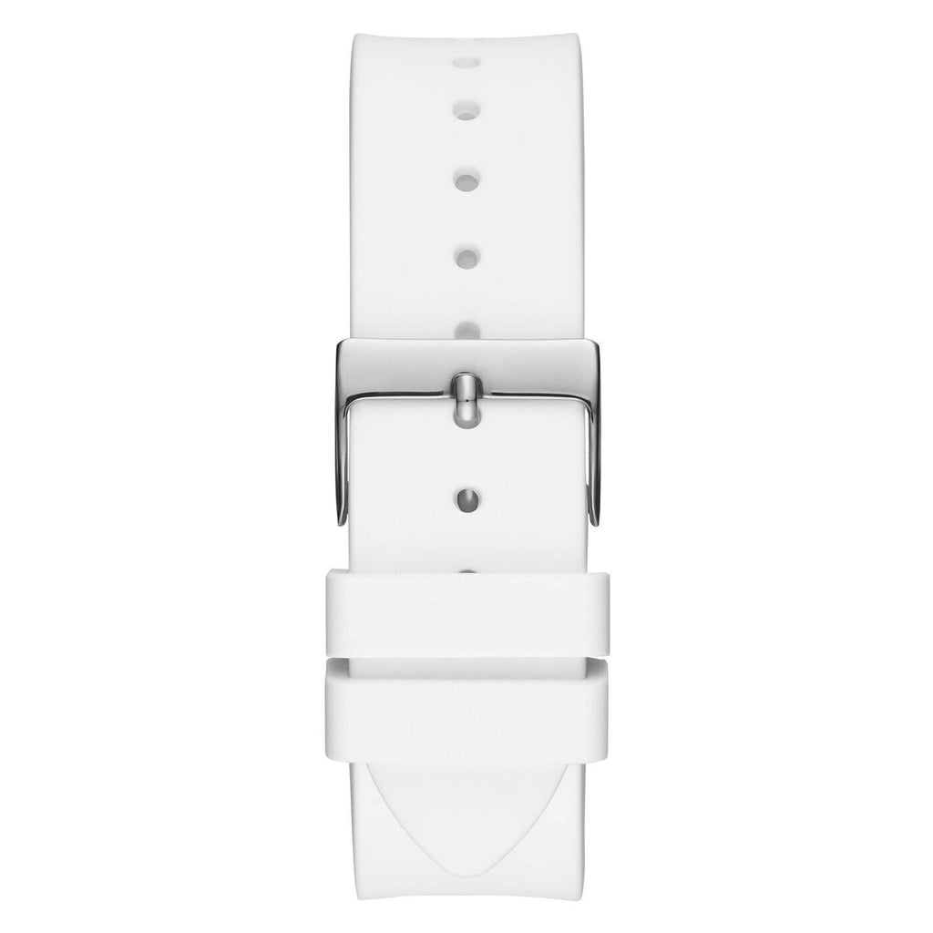 Guess Venus GW0118L3 Silver Case White Dial White Rubber Women's Watch