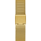 Guess Tapestry GW0354L4 Square Gold Case Crystal Bezel Burgundy Dial Gold Mesh Women's Watch