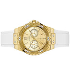 Guess Limelight GW0519L2 Multi-Function Gold Dial Women's White Rubber Watch