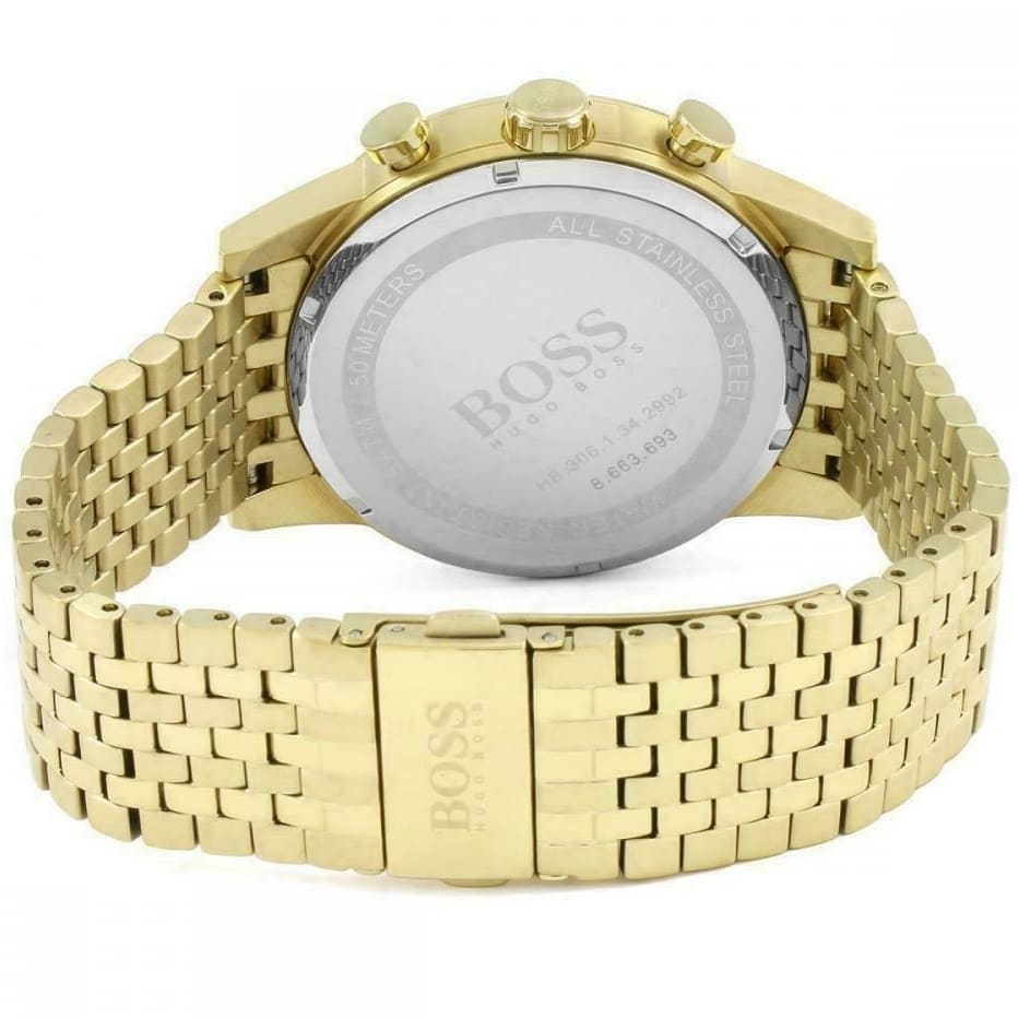 Hugo Boss Navigator 1513531 Gold-Tone Black Dial Chronograph Men's Watch
