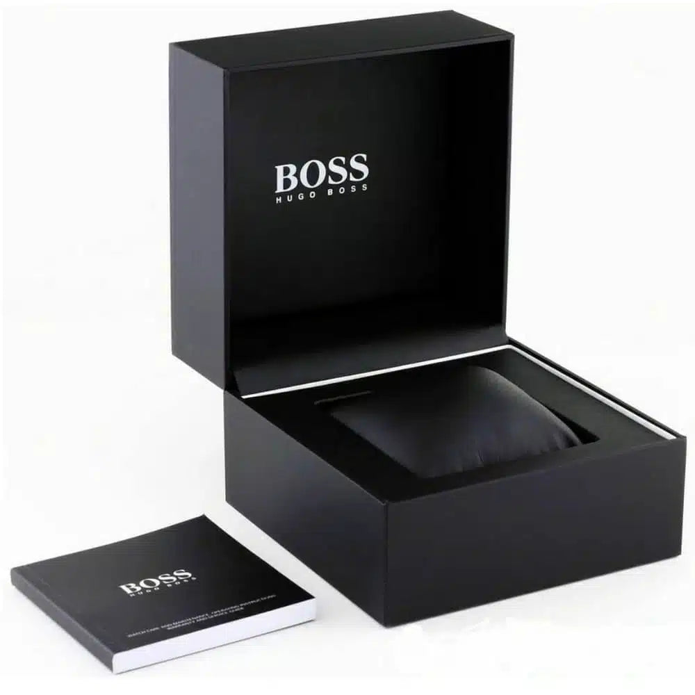 Hugo Boss Cloud 1514014 Men's Grey Dial Watch Black Leather