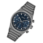 Hugo Boss Candor 1514223 Men's Grey Steel Watch with Blue Dial