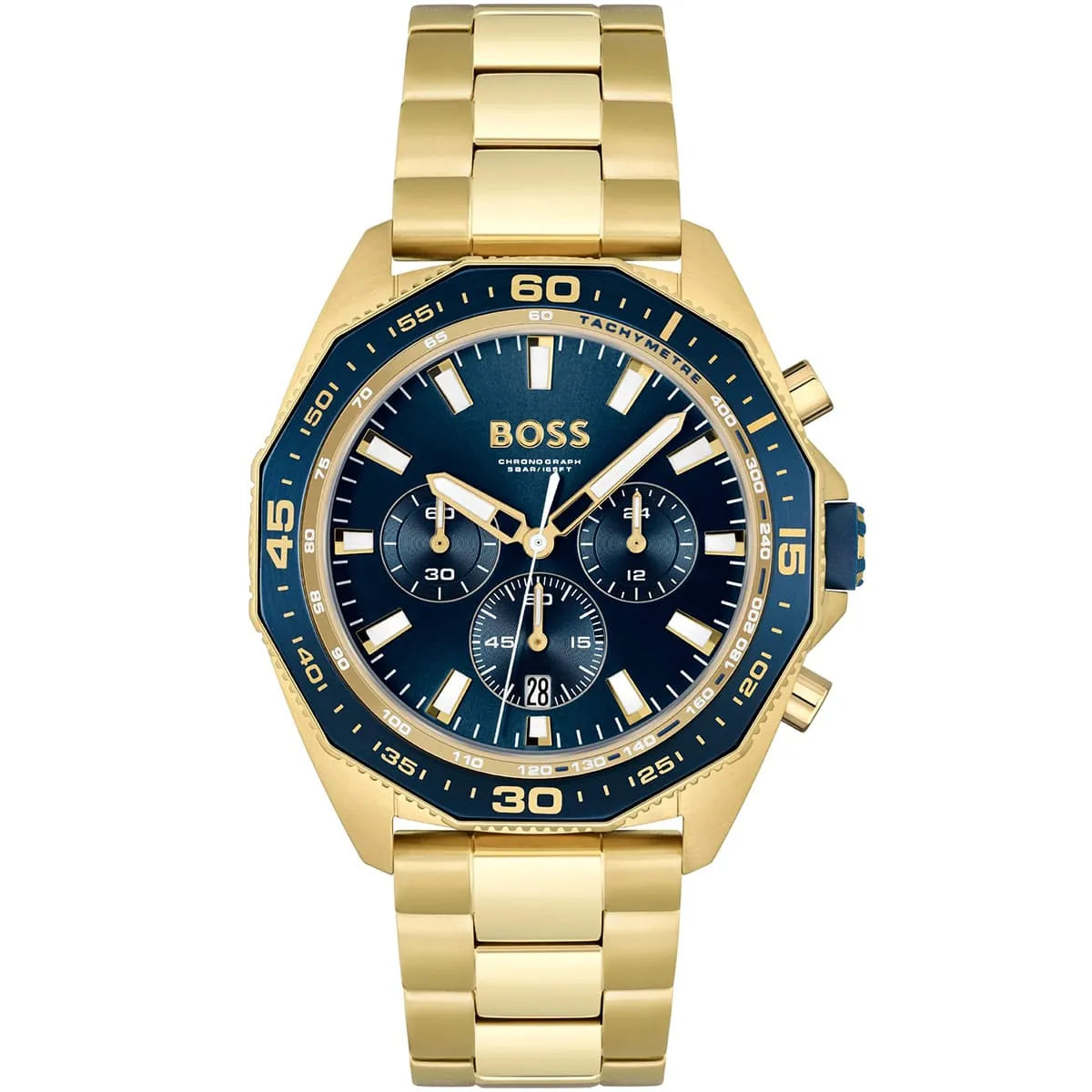 Hugo Boss Energy 1513973 Gold-Tone Blue Dial Chronograph Men's Watch