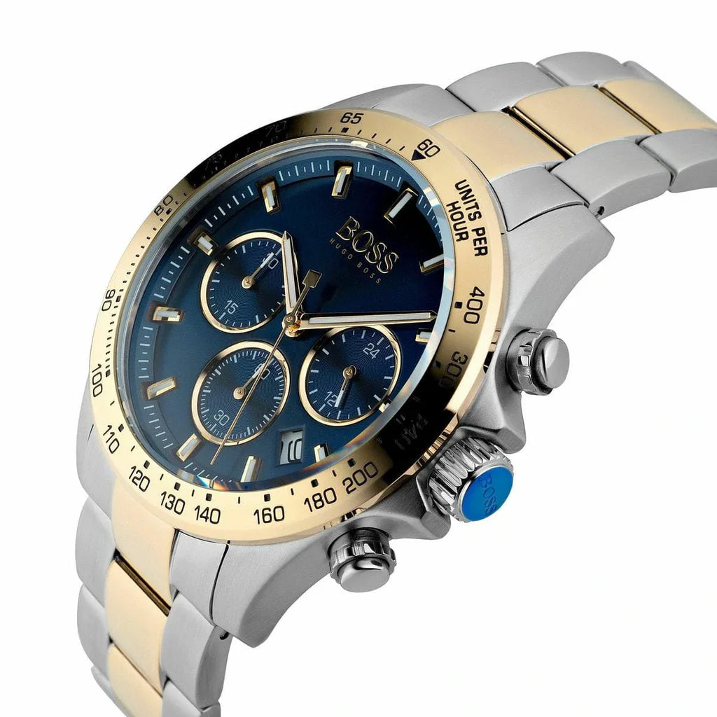 Hugo Boss Hero Sport 1513767 Two-Tone Blue Dial Chronograph Men's Watch