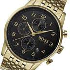 Hugo Boss Navigator 1513531 Gold-Tone Black Dial Chronograph Men's Watch