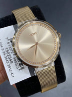 Original Hugo Boss Praise Women's Watch - Rose Gold Mesh & Crystal Ring Dial (1502548)