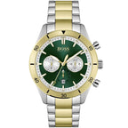 Hugo Boss Santiago 1513872 Two-Tone Green Dial Chronograph Men's Watch